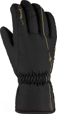 Перчатки лыжные Reusch Yana / 6131167-7707 (р-р 6, Black/Gold)