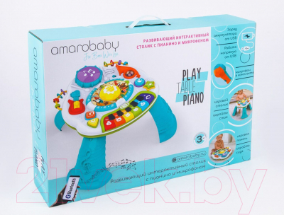 Развивающий игровой стол Amarobaby Play Table Piano / AMARO-501PT/28