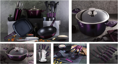 Набор ножей Berlinger Haus Purple Edition Metallic Line BH-2560