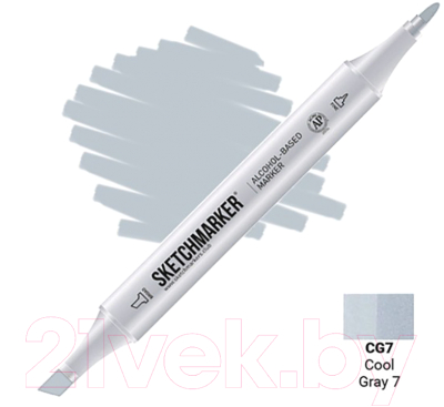 Маркер перманентный Sketchmarker Двусторонний CG7 / SM-CG7 (серый холодный №7)