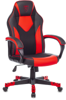 Кресло геймерское Бюрократ Zombie Game 17 (черный/красный текстиль/экокожа) - 