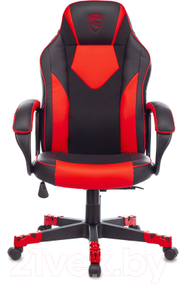 Кресло геймерское Бюрократ Zombie Game 17 (черный/красный текстиль/экокожа)