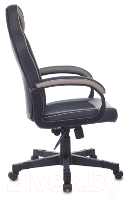 Кресло геймерское Бюрократ Zombie Game 17 (черный/серый текстиль/экокожа)