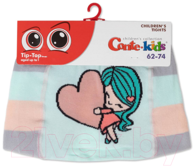 Изображение товара Колготки детские Conte Kids Tip-Top 581 (р.62-74, бледно-бирюзовый)