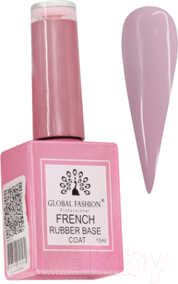 База для гель-лака Global Fashion Rubber Base Coat French 10м (15мл)