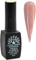 

База для гель-лака Global Fashion, Rubber Base Coat French с шиммером 002