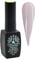

База для гель-лака Global Fashion, Rubber Base Coat French с шиммером 014