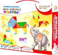 

Развивающая игра Bright Kids, Мозаика на магнитах. Дикие и домашние животные / ИН-2431