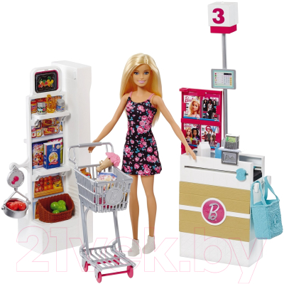 Кукла с аксессуарами Barbie Супермаркет / FRP01