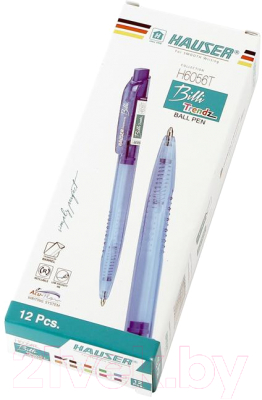 Ручка шариковая HAUSER Billi Trendz / H6056T-lightblue (голубой)
