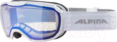 Маска горнолыжная Alpina Sports Pheos S V / A7274712 (белый/синий)