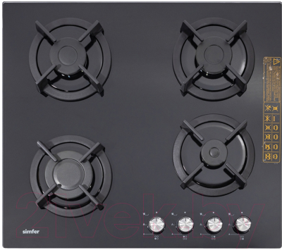 Изображение товара Газовая варочная панель Simfer H60N40B416