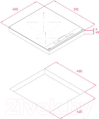 Индукционная варочная панель Teka IZC 42400 MSP / 112510023 (черный)