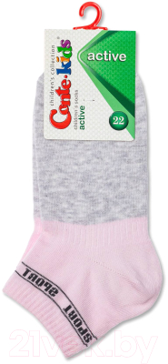 Изображение товара Носки детские Conte Kids Active 510 (р.22, светло-розовый/серый)