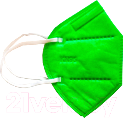 Респиратор KN95 FFP-2 без клапана (зеленый, 10шт)