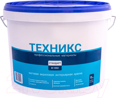 Краска Техникс Стандарт В-1002 P (15кг, белый)