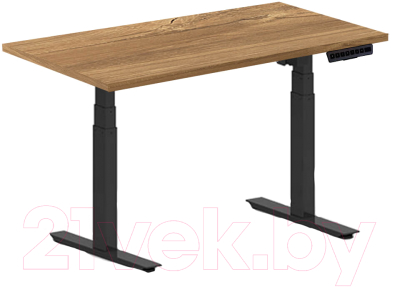 Fit Focus X-3 62-127x130x67.5 (черный/дуб канзас коричневый) Письменный ...