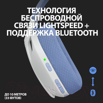 Беспроводные наушники Logitech G435 / 981-001074 (белый)