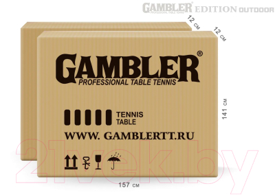 Теннисный стол Gambler Edition Outdoor / GTS-4 (синий)