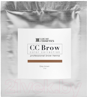 Краска для бровей Lucas Cosmetics CC Brow Хна в саше (5г, серо-коричневый)