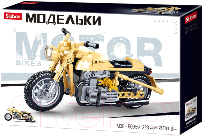 Конструктор Sluban Военный мотоцикл / RC-M38-B0959 (223эл)