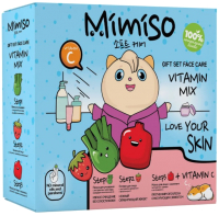 Набор косметики для лица Mimiso Vitamin Mix Гоммаж земляника+Пенка сельдерей/алое+Маска гранат (100мл) - 
