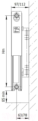 Радиатор стальной Лемакс Universal VC21 500x700 (нижнее подключение)