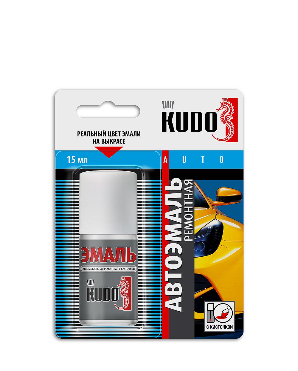 Эмаль автомобильная Kudo 601 KU-70601 (15мл, с кисточкой, черный)