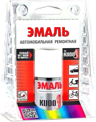 Эмаль автомобильная Kudo Кварц 630 KU-70630 (15мл, с кисточкой, металлик/серый)