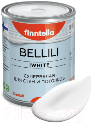 Краска Finntella Bellili 4D / F-03-0-1 (900мл, глубоко-матовая белизна)