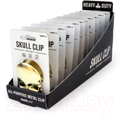 Зажим для пакетов Suck UK Skull / SK CLIPSKULL1 (латунь)