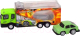 Миниатюра изображения товара Автовоз игрушечный Пламенный мотор С мини машинкой / 870510 (зеленый)