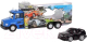 Миниатюра изображения товара Автовоз игрушечный Пламенный мотор С мини машинкой / 870530 (синий)