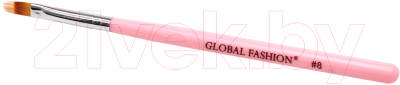 Кисть для маникюра Global Fashion Омбре №8 (розовый)