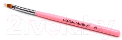 Кисть для маникюра Global Fashion Омбре №6 (розовый)