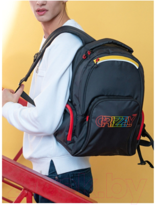 Рюкзак Grizzly RU-233-3 (черный/красный)