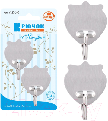 Изображение товара Набор крючков Мультидом Ягодки / VL27-100 (2шт)