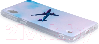 Чехол-накладка Case Print для Galaxy A10 (самолет)