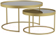 Комплект журнальных столиков Калифорния мебель Джуан 550/750 (неро/золото) - 