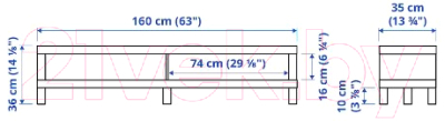 Тумба Ikea Лакк 104.989.14