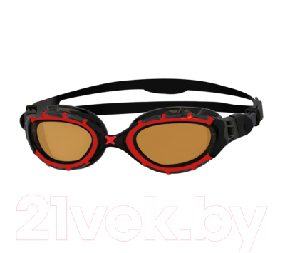 Очки для плавания ZoggS Predator Flex Polarized Ultra / 339845 (Small, красный/черный)