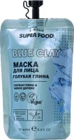 Маска для лица кремовая Cafe mimi Super Food Голубая глина (100мл) - 