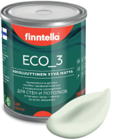 Краска Finntella Eco 3 Wash and Clean Kalpea / F-08-1-1-FL029 (900мл, бледно-зеленый, глубокоматовый) - 