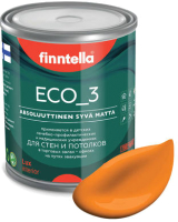 Краска Finntella Eco 3 Wash and Clean Sahrami / F-08-1-1-FL128 (900мл, шафрановый, глубокоматовый) - 