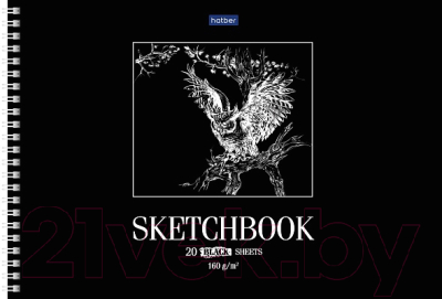 Альбом для рисования Hatber Premium SketchBook Сова / 20А4Aгр_22274 (20л)