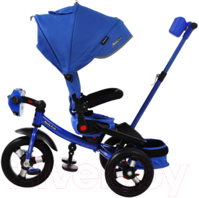 Трехколесный велосипед с ручкой Moby Kids Leader 360 12x10 AIR Car / 641348 (синий)
