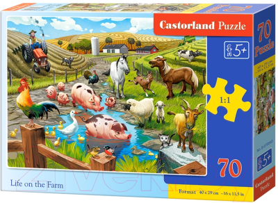 Пазл Castorland Premium Жизнь на ферме / B-070060 (70эл)