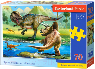 Пазл Castorland Premium Динозавры / B-070084 (70эл)