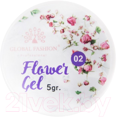 Моделирующий гель для ногтей Global Fashion Flower Gel 02 (5г)