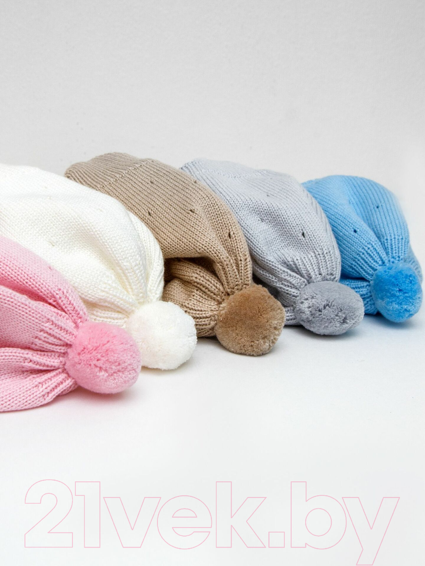 Шапочка для малышей Amarobaby Pure Love Cutie / AB-OD21-PLС16/19-42 (голубой, р-р 42-44) — фото 3